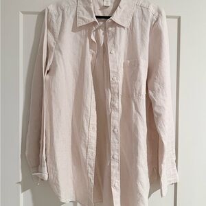 Light beige linen Button-Up Shirt